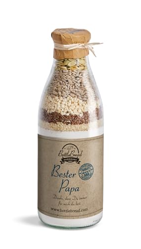 Brotbackmischung "Bester Papa" Backmischung im Glas Flasche Geschenk Geschenkidee Vatertag Papa… von BOTTLEBREAD