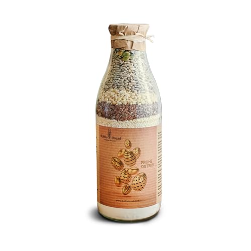 Brotbackmischung "Frohe Ostern Goldene Eier" Backmischung im Glas Flasche Geschenk Geschenkidee Ostern von BOTTLEBREAD