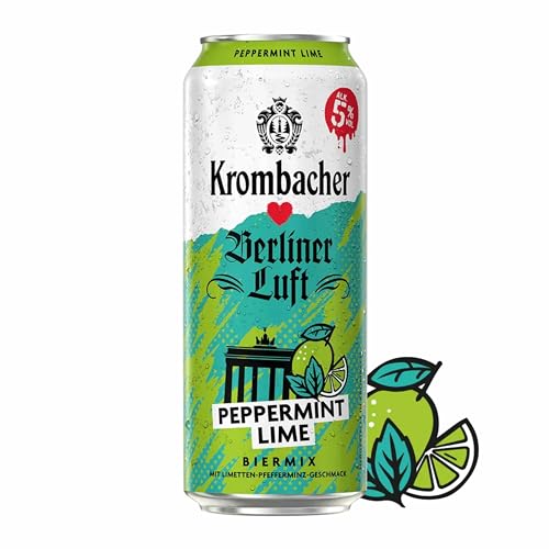 Krombacher x Berliner Luft Pfefferminz Lime / 24 x 0,5l. Dosen inkl. BOTTLEROCKET Untersetzer inkl. Pfand von BOTTLEROCKET
