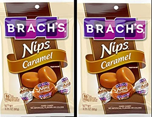 Brach's Nips Beutel mit Karamellgeschmack, 92 ml, einzeln verpackt, glutenfrei von BRACH'S