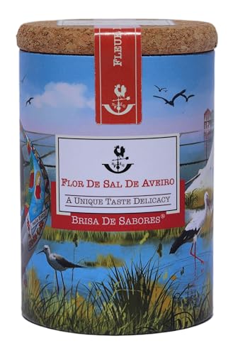 Salzblume, Fleur De Sel Natural, Premium Salzblume Meersalz Von Aveiro In 200g Gefäß, Ideal Als Finishing Von Speisen von BRISA DE SABORES