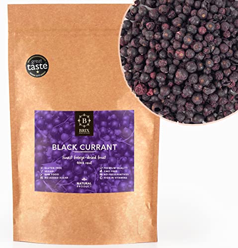 BRIX Getrocknete Johannisbeeren | Getrocknete schwarze Johannisbeeren 105 g | Great Taste Award, schwarze Johannisbeere getrocknet | Gentechnikfrei, glutenfrei, vegan, Vitamine bleiben erhalten von BRIX, GROWN FOR FLAVOUR