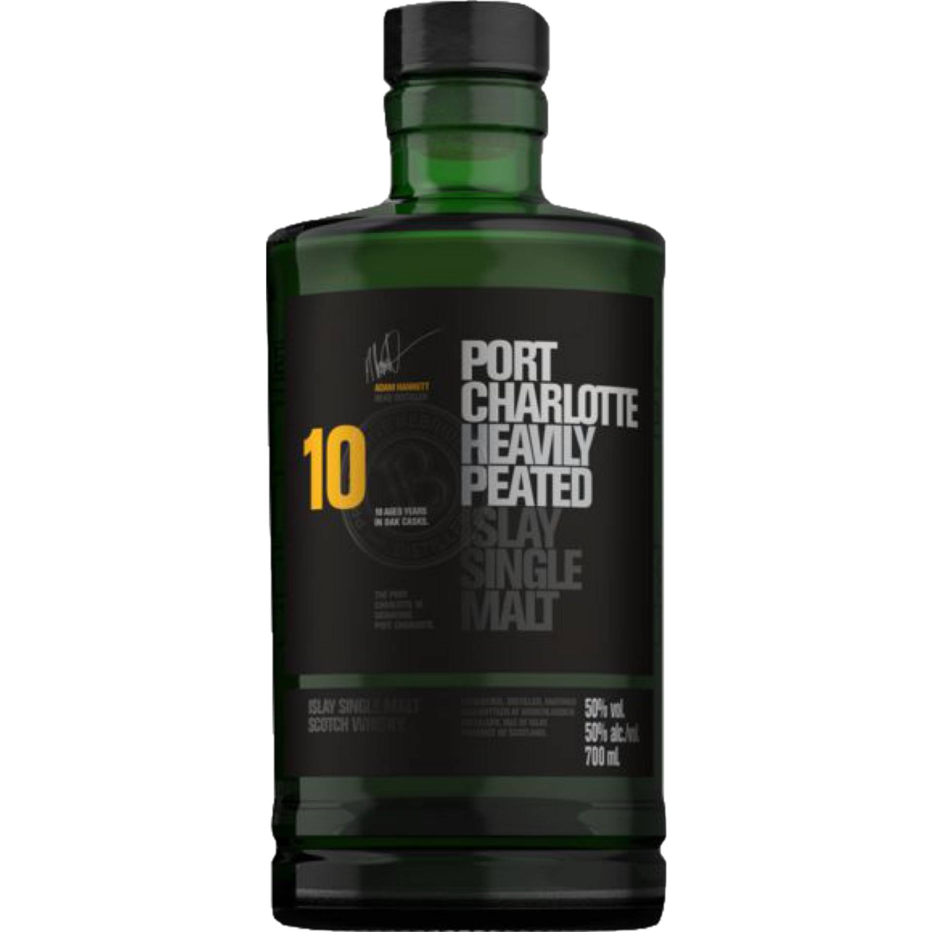 10 YO Heavily Peated Islay Single Malt, Scotch Whisky, 0,7 L, 50% Vol., Schottland, Spirituosen von BRUICHLADDICH DISTILLERY, ISLE OF ISLAY, SCOTLAND PA49 7UN GREAT BRITAIN