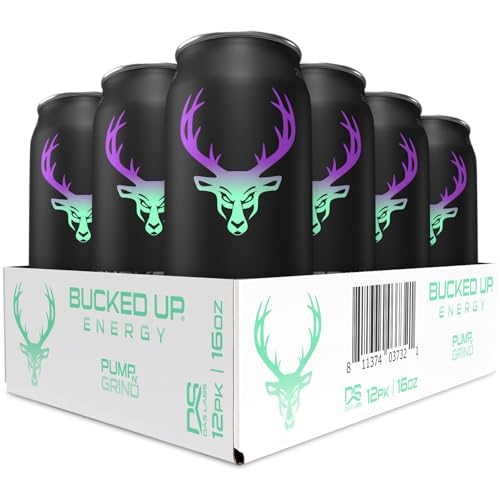 Bucked Up Energy Drink 300 mg (Pump N Grind) (12 CT) von BUCKED UP