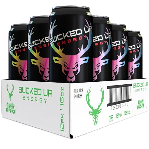 Bucked Up Energy Drink 300 mg (Sour Bucks) (12 CT) von BUCKED UP