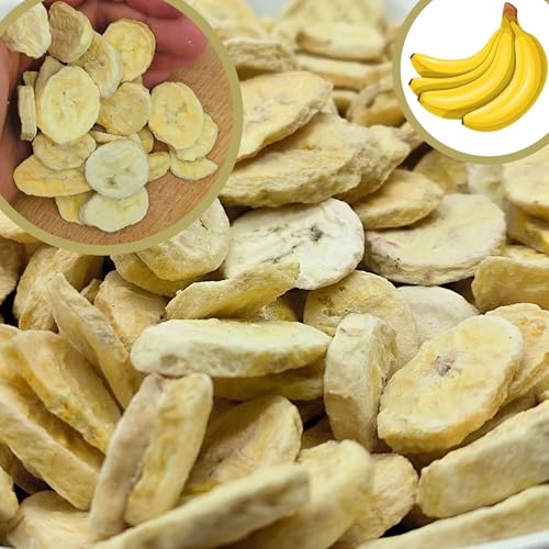 BULK & Tasty. Gefriergetrocknete Bananen 600g - Ohne Zusätze 100% Trockenfrüchte Getrocknete Bananen - Gefriergetrocknet Banan Trockenfrüchte Bananen Gefriergetrocknete Früchte Freeze Dried Fruit von BULK & tasty.