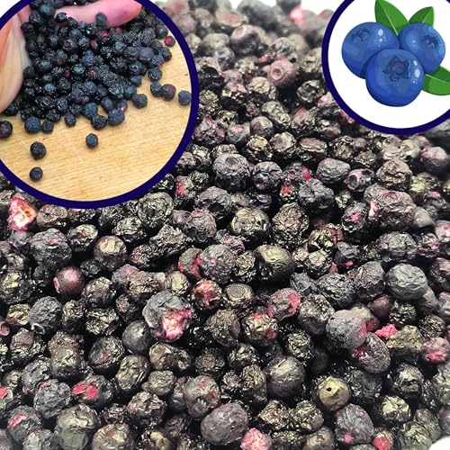 BULK & Tasty. Gefriergetrocknete Heidelbeeren 600g Ganze - Trockenfrüchte Dried Wild Blueberry 100% Pur - Gefriergetrocknete Früchte Snack Wilde Gefriergetrocknete Beeren - Getrocknete Heidelbeeren von BULK & tasty.