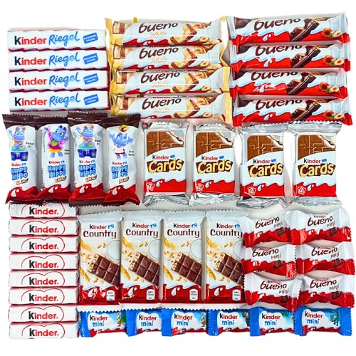 Ferrero Kinder Schokolade Box - Süßigkeiten Mix - Party-Mix - Süßigkeiten Großpackungen von Kinderschokolade (1x718g) von BUNDLES FOR YOU