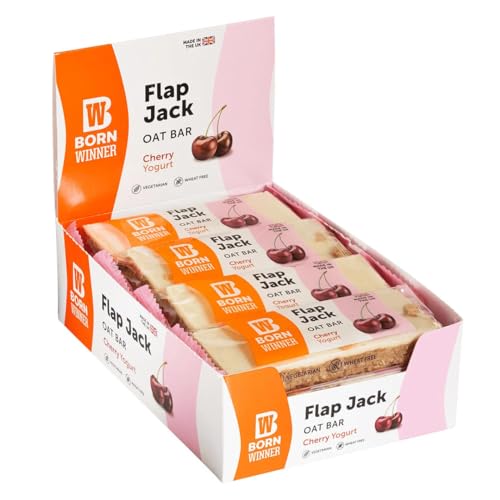 BornWinner, Vegan Flapjack, ohne Weizen, Kirschjoghurt, 12x100g von BW Born Winner