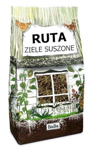 BaBa FOOD Weinraute Getrocknet Blätter & Stängel Kräutertee 100g | Ruta Graveolens getrocknet und geschnitten | Rue Herb | Weinraute krauter loose leaf 100 g von BabaFood