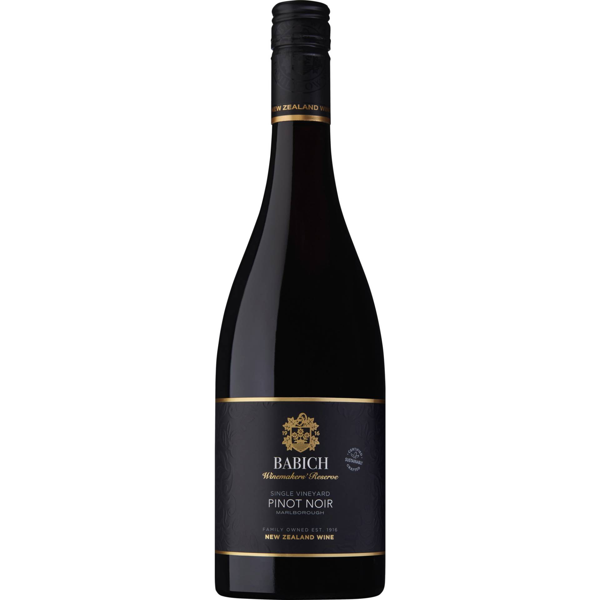 Babich Wines Pinot Noir Winemakers Reserve, Single Vineyard, Marlborough, Marlborough, 2020, Weißwein von Babich Wines Limited, Auckland, 15 Babich Road - New Zealand