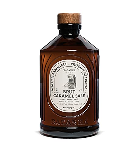 Bacanha Sirop Brut de Caramel Salé Bio 400 ml - Bio Salted Caramel Sirup aus Frankreich mit Bio Rohrzucker von Bacanha