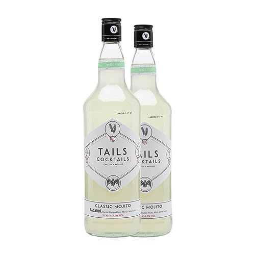 Schnaps Bacardí Tails Cocktails Classic Mojito Rakete Flasche 1 L (Schachtel mit 2 Rakete Flasche von 1 L) von Bacardí & Company Limited