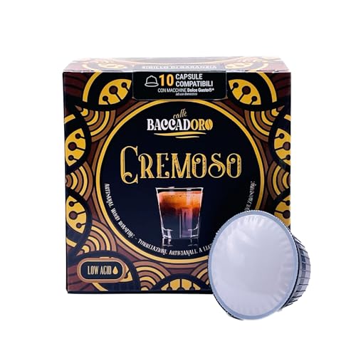 Auf Eichenholzfeuer Gerösteter Kaffee - 60 Kapseln kompatibel mit Dolce Gusto® - Von italienischen Handwerkern geröstet (Cremoso) von Baccadoro Caffè