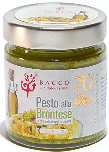 Pistazienpesto 70% auf Bronteser Art mit nativem Olivenöl Extra 190g Sizilien Bronte von Bacco