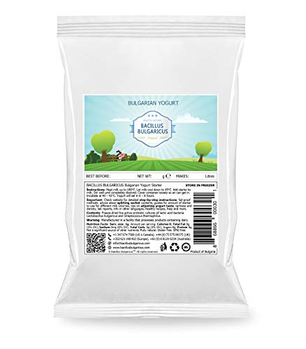 Bulgarischen Joghurt Starterkultur - Bulgarian Yoghurt Starter (DOUBLE - 1 Gal / 4 L) von Bacillus Bulgaricus