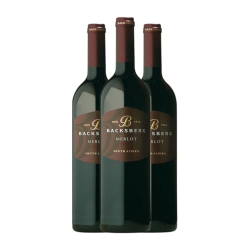 Backsberg Merlot 75 cl Rotwein (Karton mit 3 Flaschen von 75 cl) von Backsberg