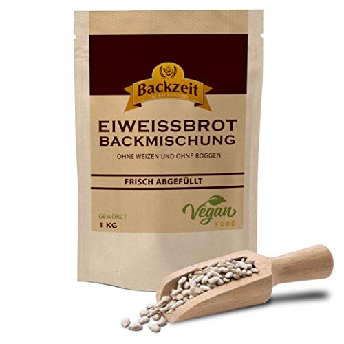 Brothers Eiweißbrot Backmischung Kümmel/Koriander, 1 kg ergibt 1,9 kg Teig, ideal zum grillen, für Paleo/Keto/Sportler, Diabetikerbrot aus Deutschland von Backzeit