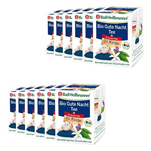 Bad Heilbrunner® Bio Gute Nacht Tee für Kinder - 12er Pack von Bad Heilbrunner