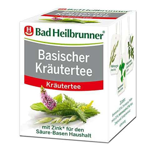 Bad Heilbrunner Basischer Kräuter Tee im Filterbeutel, 6er Pack (6 x 8 Filterbeutel) von Bad Heilbrunner