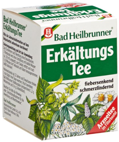 Bad Heilbrunner Erk?ltungs Tee im Filterbeutel, 4er Pack (4 x 8 Filterbeutel) von Bad Heilbrunner