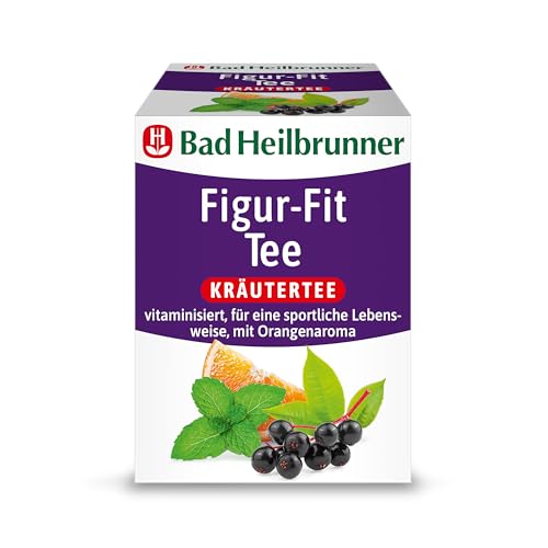 Bad Heilbrunner Figur-Fit Tee, Kräutertee, für eine sportliche Lebensweise, mit Orangenaroma, (12 x8 Filterbeutel) von Bad Heilbrunner