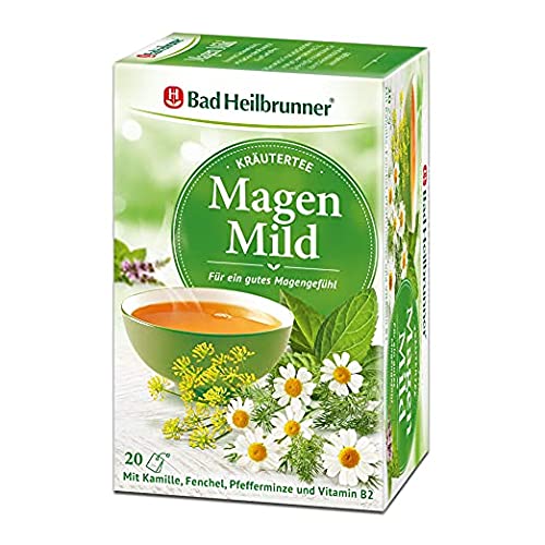 Bad Heilbrunner Magen mild Tee im Filterbeutel, 1er Pack (1 x 20 Filterbeutel) von Bad Heilbrunner