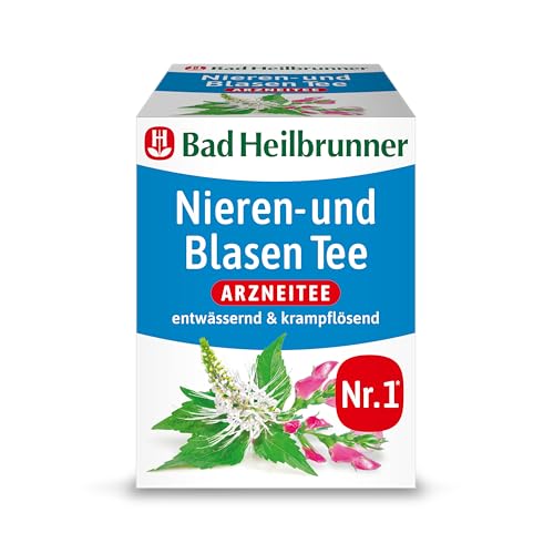 Bad Heilbrunner Nieren- & Blasen Tee - Arzneitee im Filterbeutel - Tassenfertig - Birkenblätter - bei bakteriellen & entzündlichen Erkrankungen der Harnwege (12 x 8 Filterbeutel) von Bad Heilbrunner