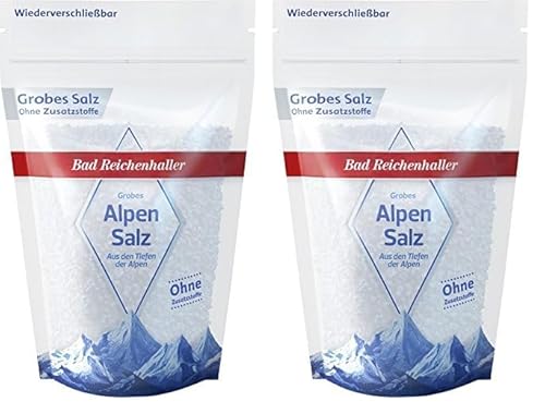 Bad Reichenhaller Grobes Alpensalz, 500 g (Packung mit 2) von Bad Reichenhaller