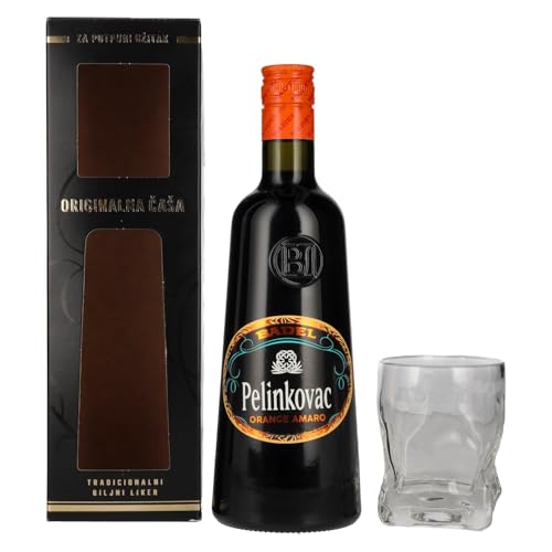 Badel Pelinkovac ORANGE 25% Vol. 0,7l in Geschenkbox mit Glas von Badel