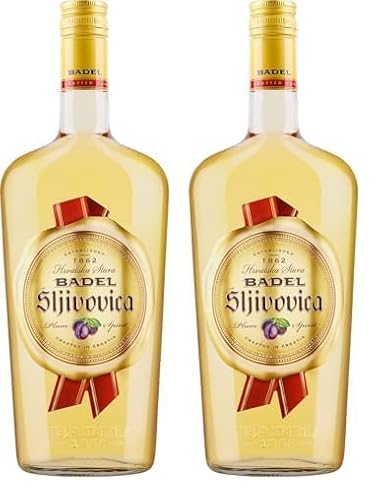 Badel Sljivovica hrvatska stara Rakija - Sliwowitz (Pflaumenbrand/Pflaumenschnaps) 0,5L (Packung mit 2) von Badel