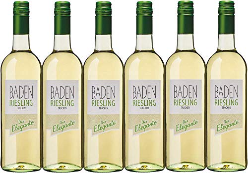 Baden-Badener Weinhaus am Mauerberg "Baden-Serie - Der Elegante" Riesling QW trocken (6 x 0,75L) von Baden-Badener Weinhaus am Mauerberg