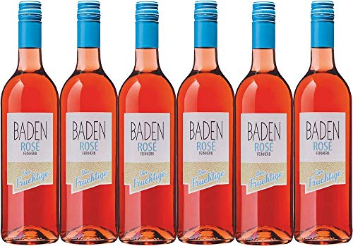 Baden-Badener Weinhaus am Mauerberg "Baden-Serie - Der Fruchtige" Rosé QW feinherb (6 x 0,75L) von Baden-Badener Weinhaus am Mauerberg