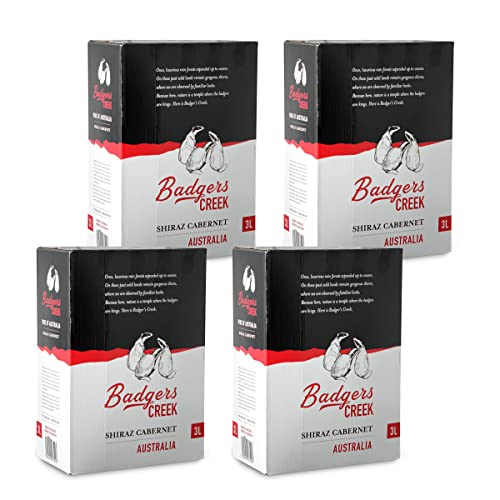 Bag-in-Box - Shiraz Cabernet Rotwein trocken - Badgers Creek - Australien (4x 3L) von Badgers Creek