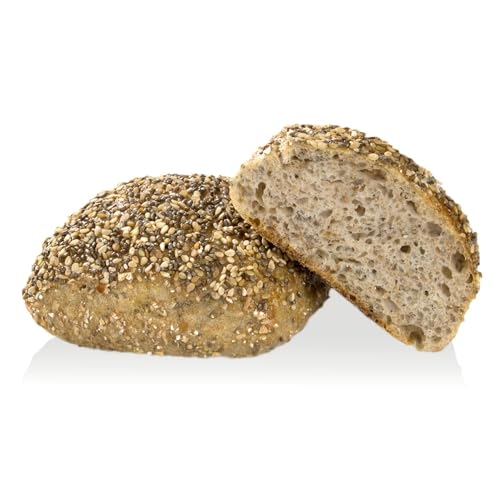 Bäckerei Spiegelhauer Bio Chia Brötchen 25 Stück halbgebacken I Bio Aufbackbrötchen zum Aufbacken I abgepackte Bio Brötchen von Bäckerei Spiegelhauer