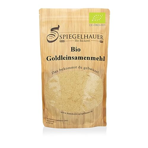 Bäckerei Spiegelhauer Bio Goldleinsamenmehl teilentölt 1kg entöltes Gold Leinsamenmehl Goldleinmehl als Mehlersatz von Bäckerei Spiegelhauer