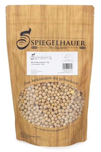 Bäckerei Spiegelhauer Bio Kichererbsen 1 kg - Vegan Ohne Zusätze - Hülsenfrüchte von Bäckerei Spiegelhauer