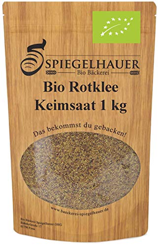 Bäckerei Spiegelhauer Bio Rotklee Keimsaat 1 kg Keimsprossen Samen für die Sprossenanzucht Sprossen Microgreen Mikrogrün von Bäckerei Spiegelhauer