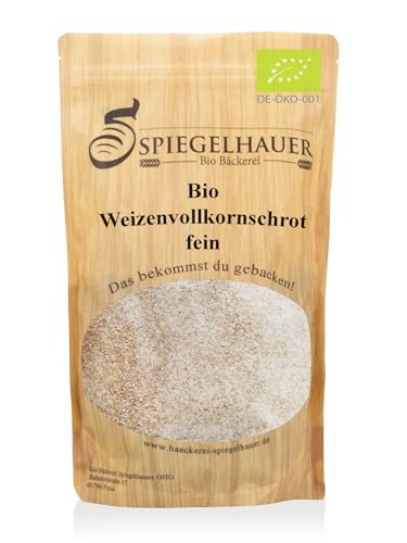 Bäckerei Spiegelhauer Demeter Bio Weizenvollkornschrot fein 1 kg Weizenschrot von Bäckerei Spiegelhauer