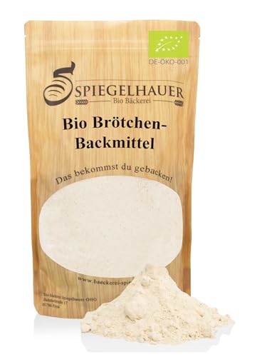 Bäckerei Spiegelhauer Bio Brötchenbackmittel 250 g Backmischung für Brötchen I Backmalzmischung für Weizenkleingebäck von Bäckerei Spiegelhauer