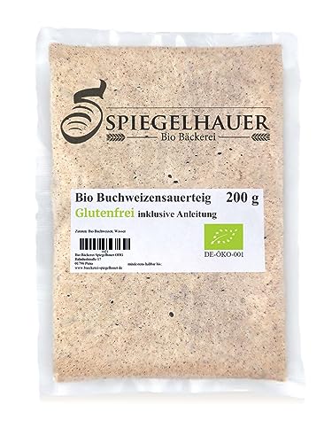 Bio Buchweizen-Sauerteig glutenfreier Sauerteig 200g frisches Bio Anstellgut zum Backen inklusive Anleitung (ohne Glas) von Bäckerei Spiegelhauer