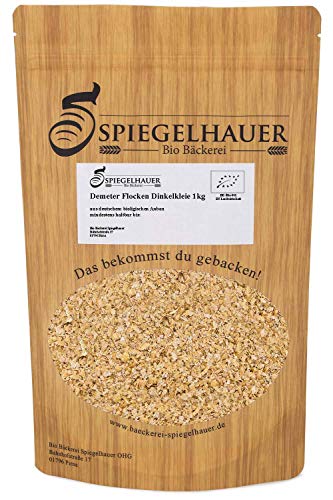 Bäckerei Spiegelhauer Bio Dinkelkleie 1 kg Kleieflocken aus deutschen Dinkel von Bäckerei Spiegelhauer