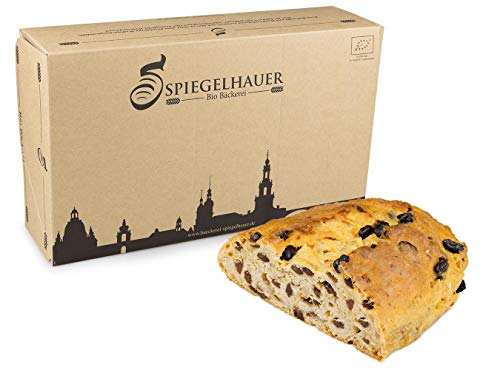 Bio Dinkelvollkornstollen 900 g ungezuckert ohne Zucker Dekor, ohne Palmöl von Bäckerei Spiegelhauer