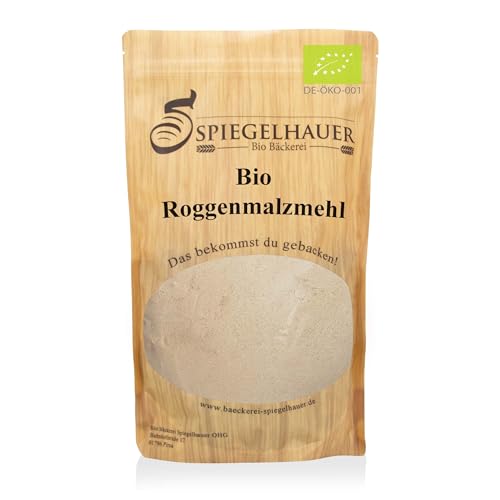 Bio Roggen Backmalz dunkel - qualitativ hochwertig und enzyminaktiv - ideal als Farbmalz - 1kg Bio Roggenmalz von Bäckerei Spiegelhauer