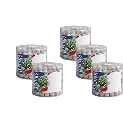 Rocket Balls Brausebälle Wassermelone 200 Stk. inder Dose (5er Pack) von Bälls Rocket