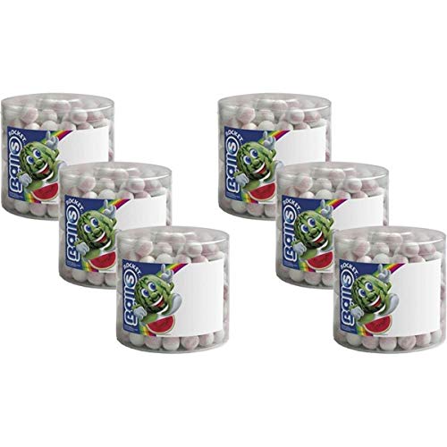 Rocket Balls Brausebälle Wassermelone 200 Stk. inder Dose (6er Pack) von Bälls Rocket