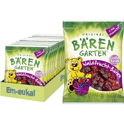 Bärengarten Waldfrucht-Bären mit Vitamin E 2.100g – Gummibärchen mit natürlichen Aromen – mit hohem Fruchtsaftanteil - gluten- & laktosefrei – mit fünf verschiedenen Geschmacksrichtungen - (14x150 g) von Bärengarten