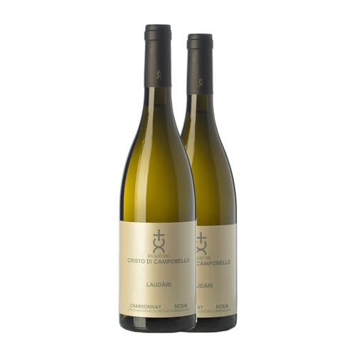 Cristo di Campobello Laudàri Chardonnay Terre Siciliane 75 cl Weißwein (Karton mit 2 Flaschen von 75 cl) von Baglio del Cristo di Campobello