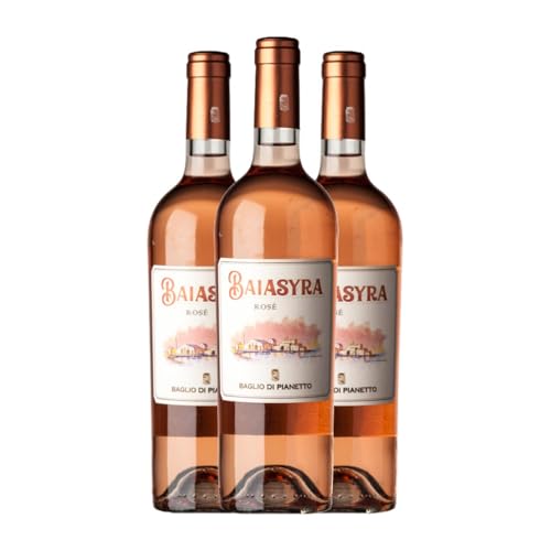 Baglio di Pianetto Rosato Baiasyra Syrah Terre Siciliane 75 cl Rosé-Wein (Karton mit 3 Flaschen von 75 cl) von Baglio di Pianetto