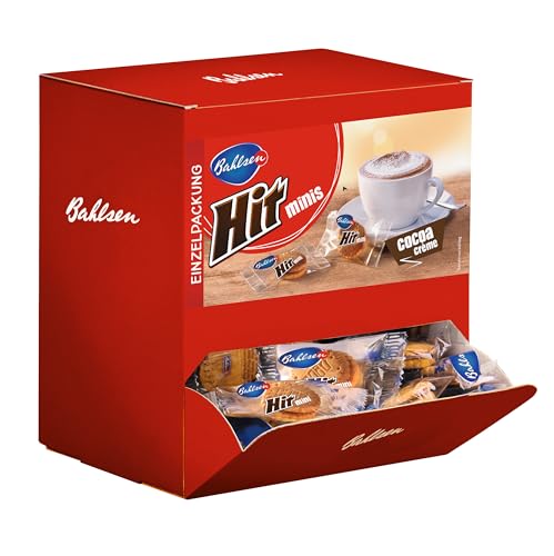 BAHLSEN Hit Minis 975 g- Thekenaufsteller mit ca. 150 Portionspackungen, Mini-Doppelkekse mit leckerer Kakaocremefüllung, ideal zum Kaffee, Schokokeks von Bahlsen